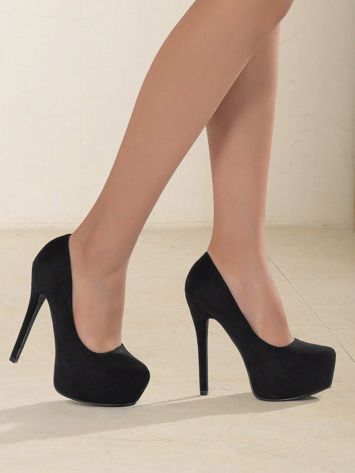 Pantofi cu toc SHEIN, negru