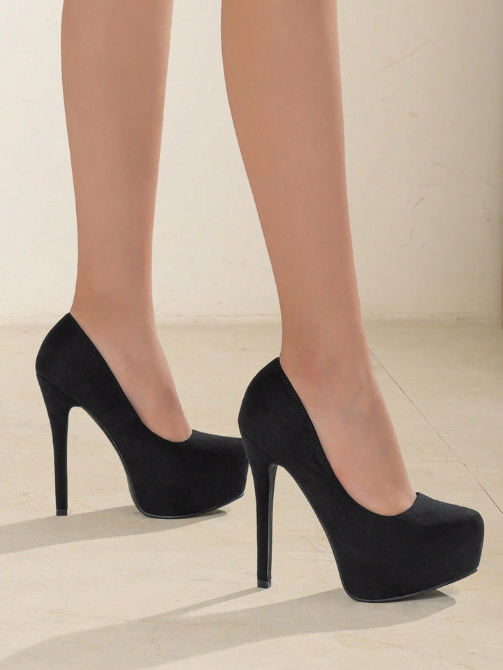 Pantofi cu toc SHEIN, negru