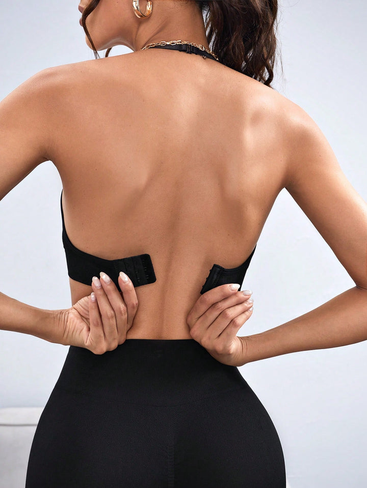 Bustieră sport SHEIN, negru