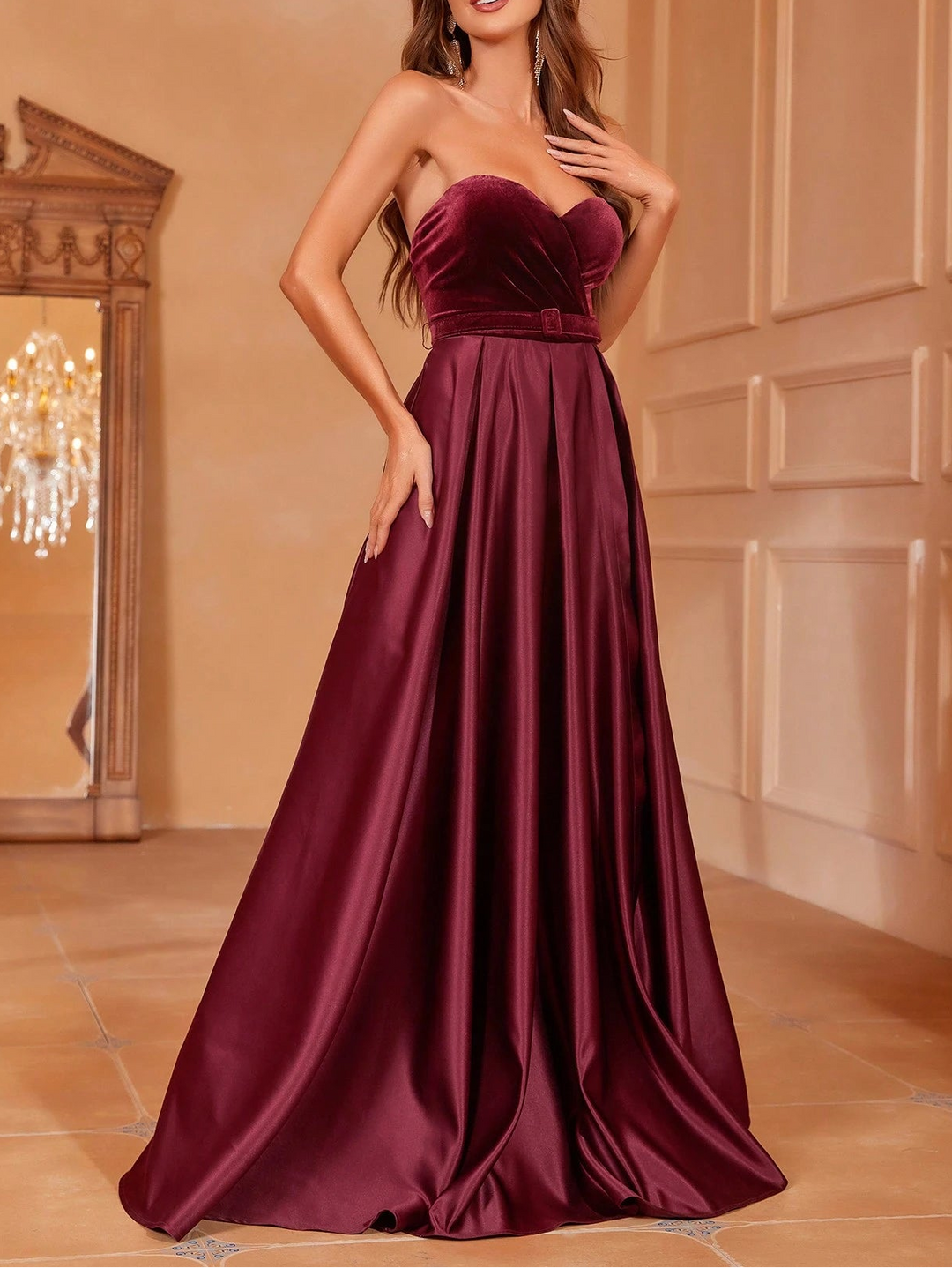 Rochie de ocazie SHEIN, vișiniu