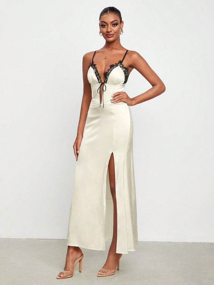 Rochie maxi SHEIN, crem