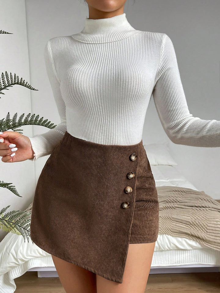 Pantaloni scurți SHEIN, maro
