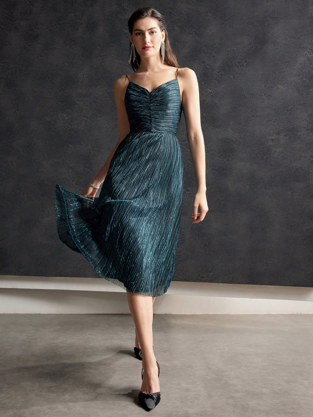 Rochie midi SHEIN, albastru