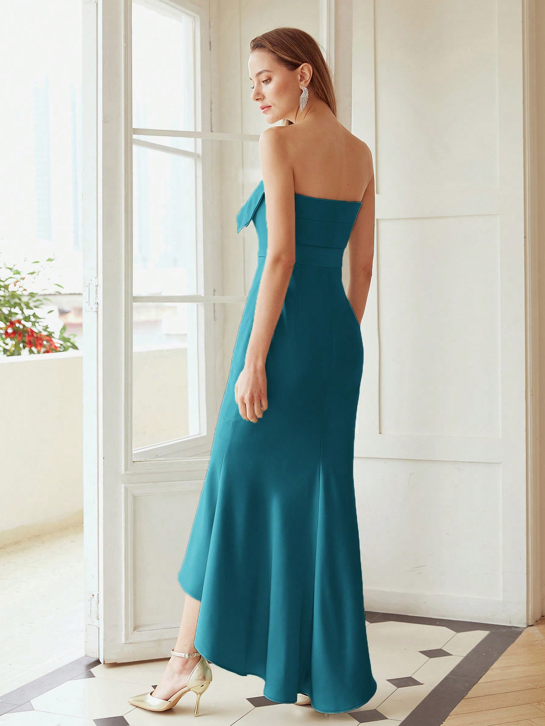 Rochie maxi SHEIN, turcoaz