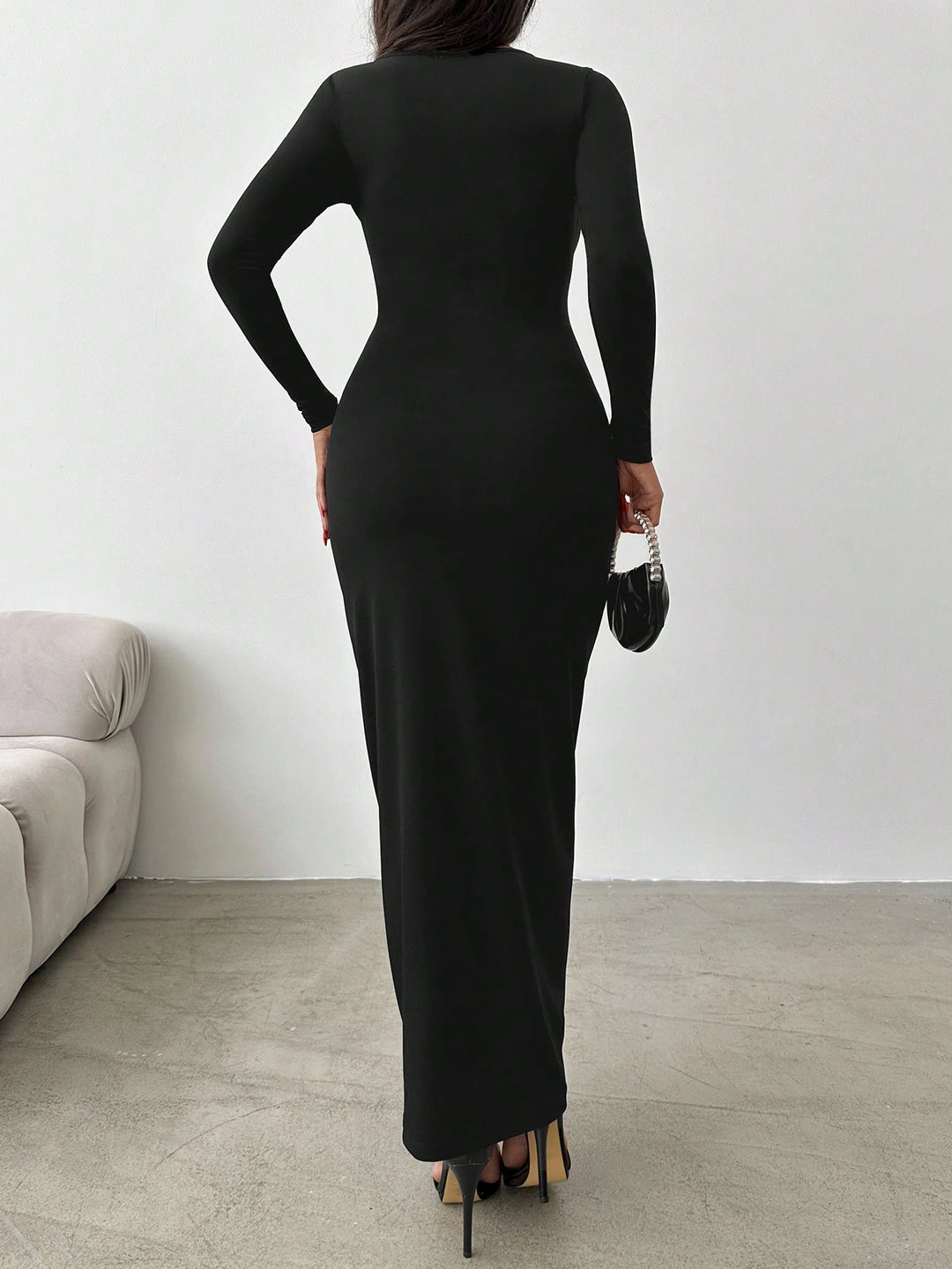 SHEIN Maxi ruha, fekete