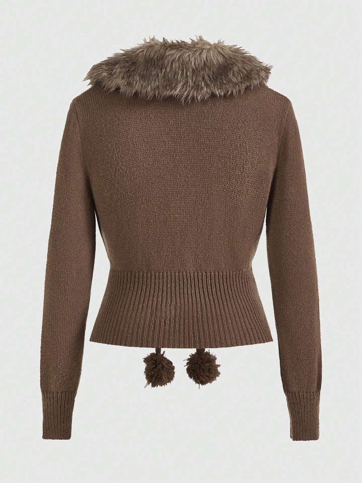 Cardigan SHEIN, maro
