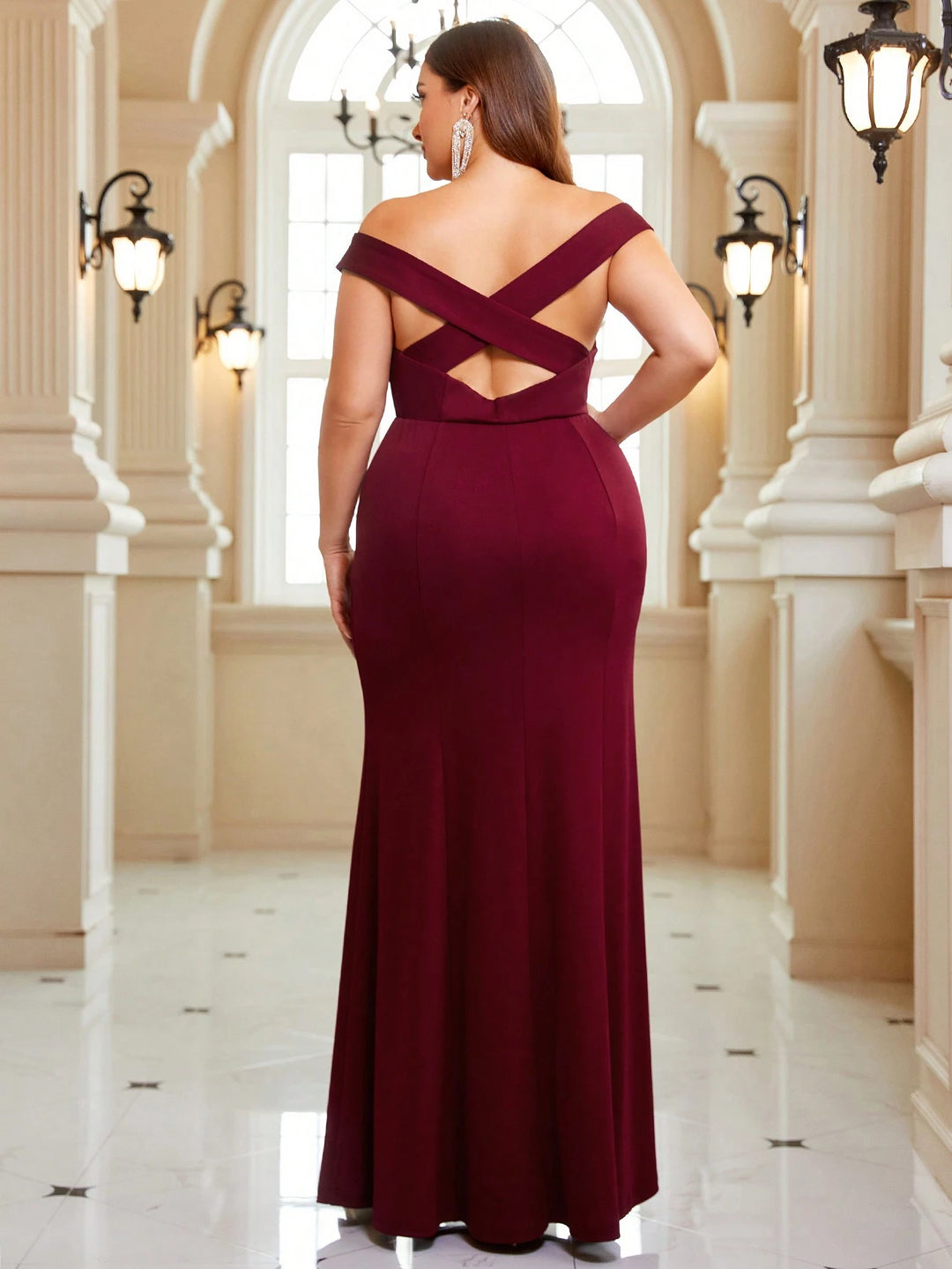 Rochie maxi SHEIN, vișiniu