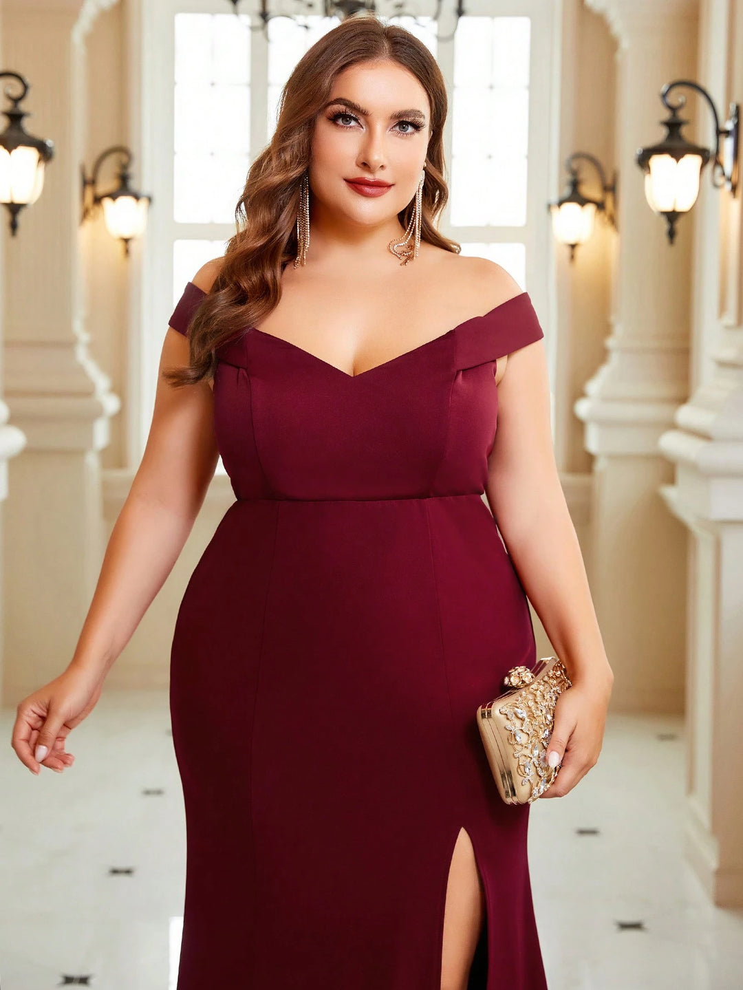 Rochie maxi SHEIN, vișiniu