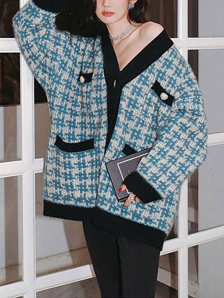 Cardigan SHEIN, albastru