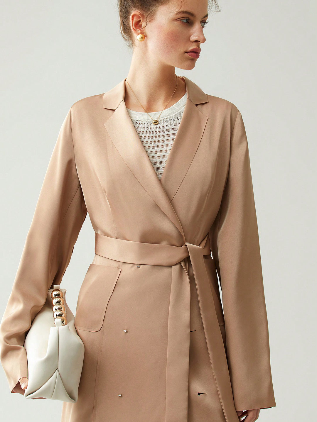 Trench SHEIN, auriu
