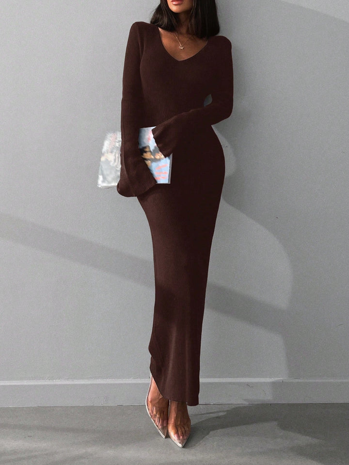 Rochie midi SHEIN, maro