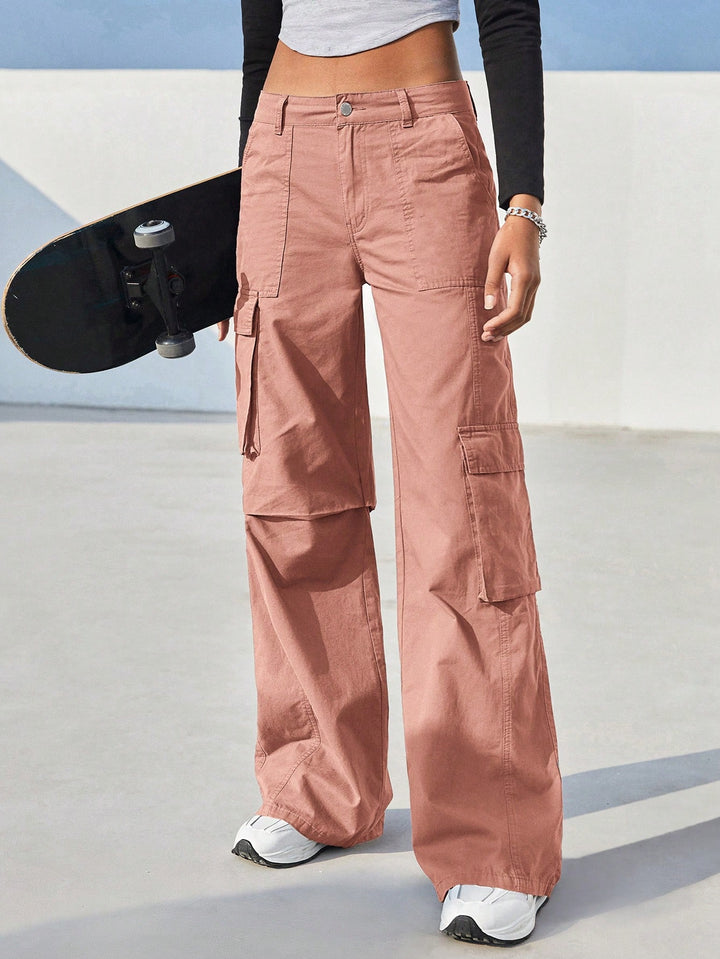 Pantaloni SHEIN, roz