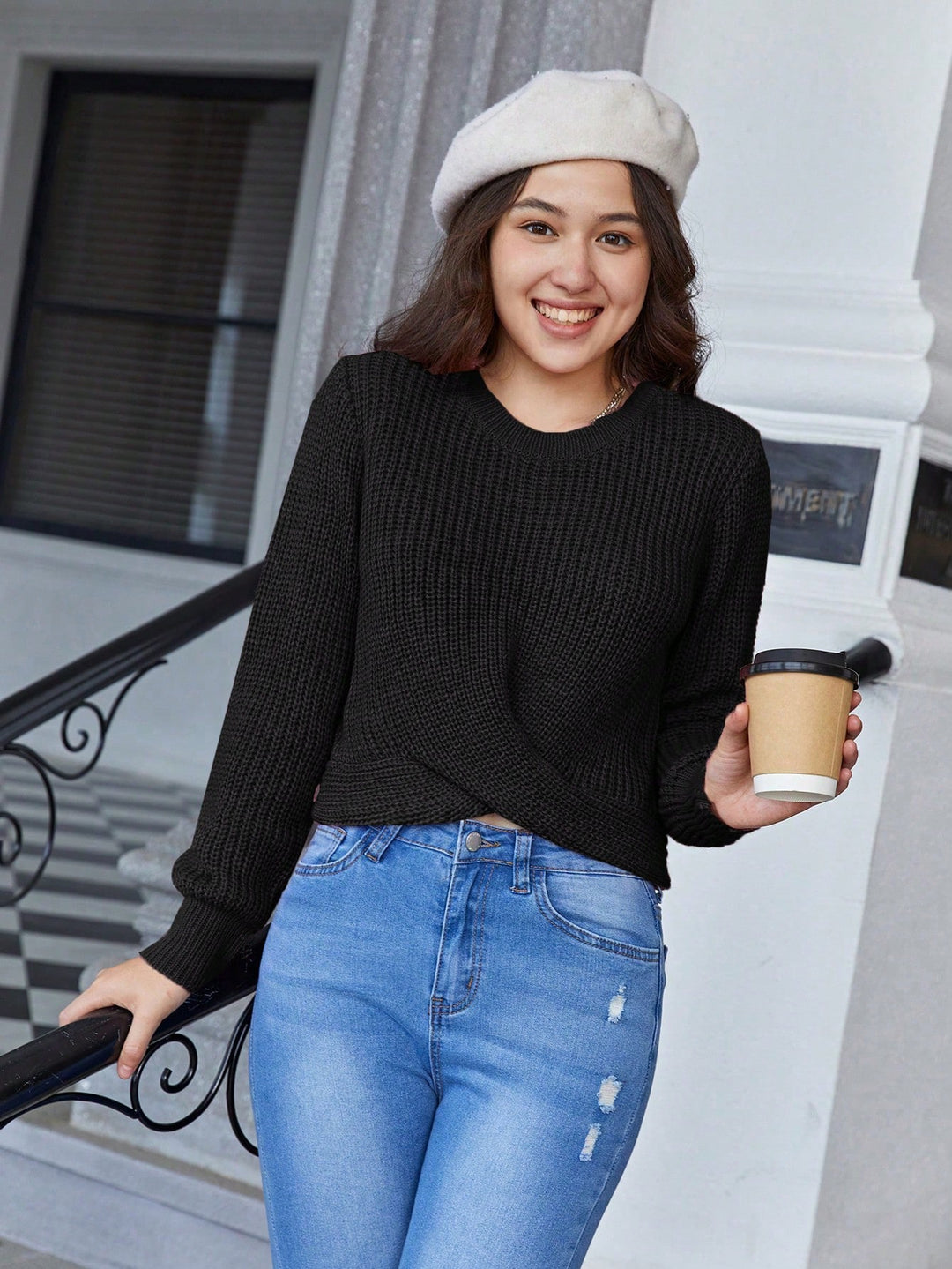 Pulover SHEIN, negru