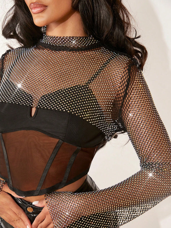 Top SHEIN, negru