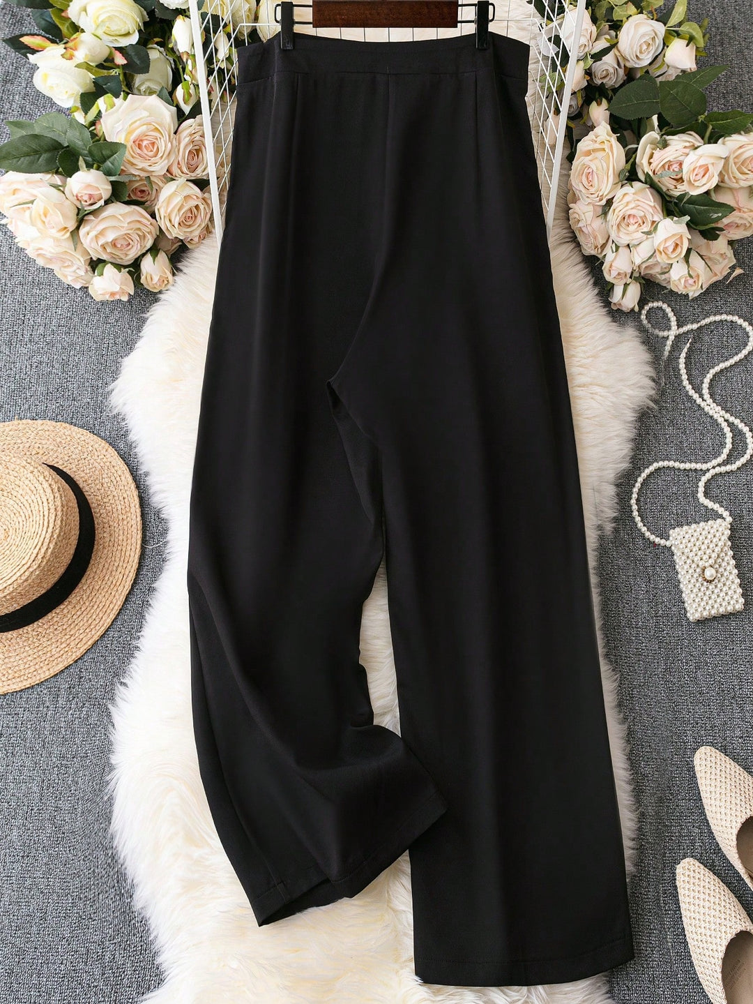 Pantaloni Shein Curve+, negru