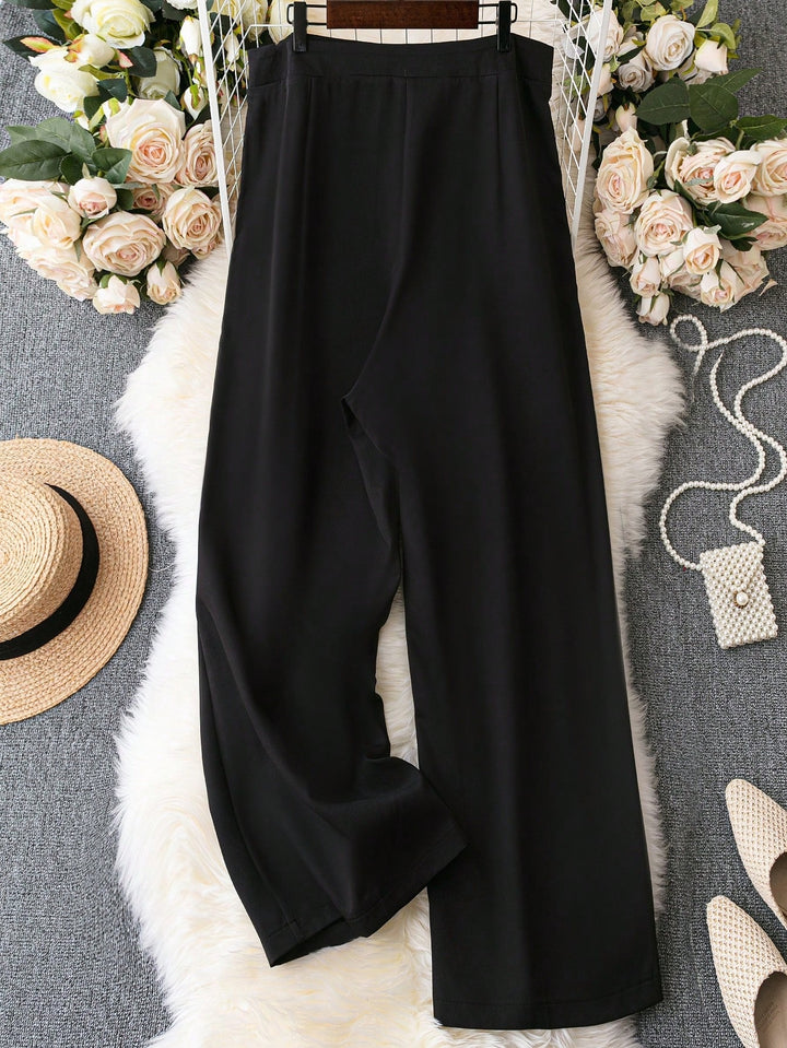 Pantaloni Shein Curve+, negru