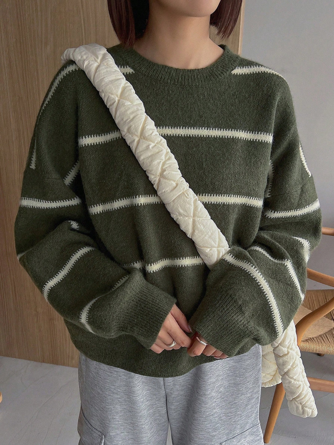 Pulóver SHEIN, khaki