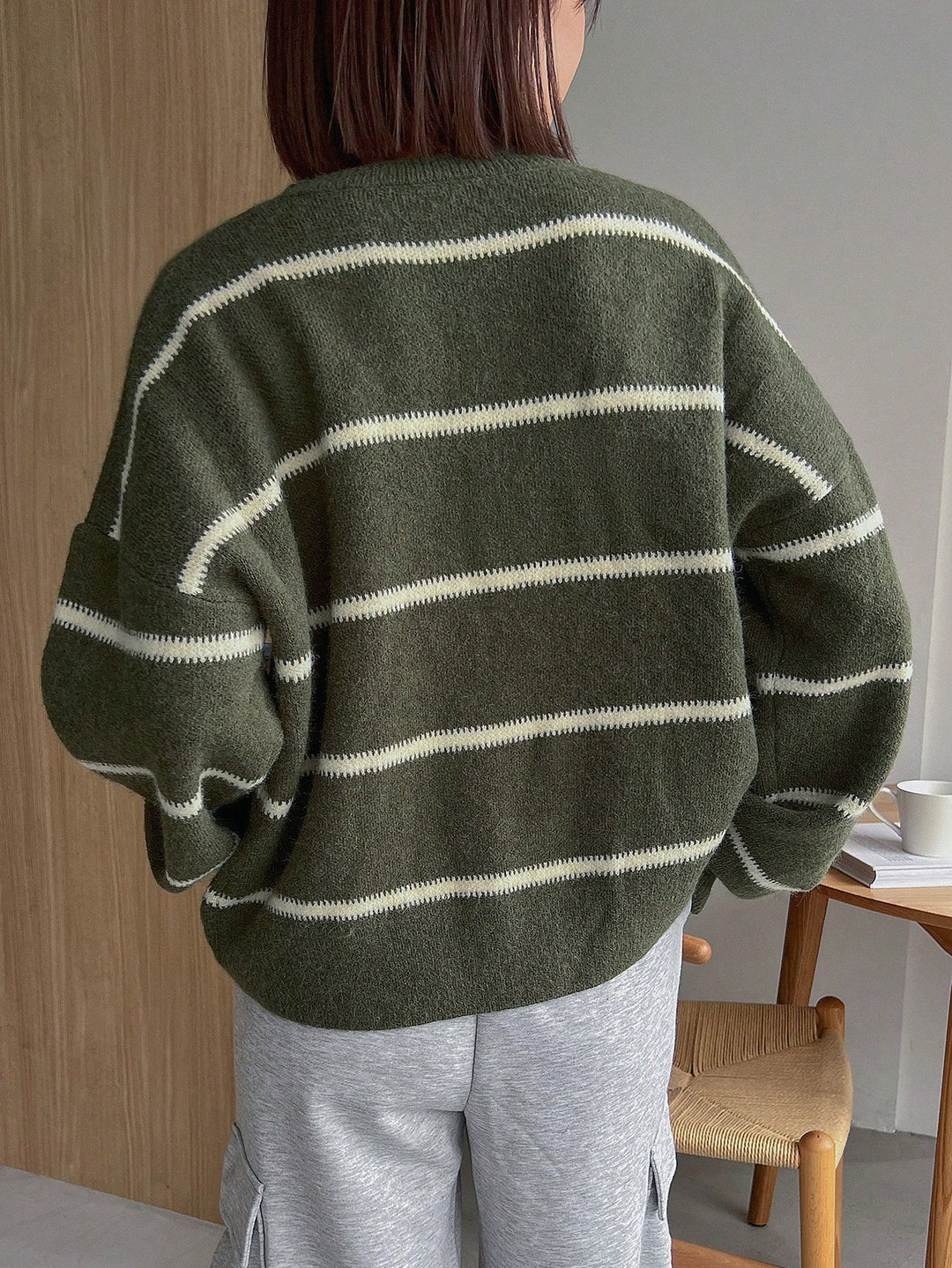 Pulóver SHEIN, khaki