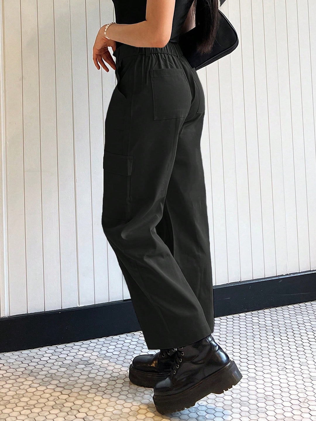 Pantaloni SHEIN, negru