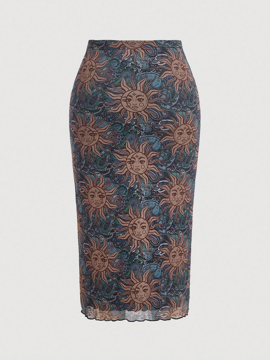 Fustă midi SHEIN, mix culori