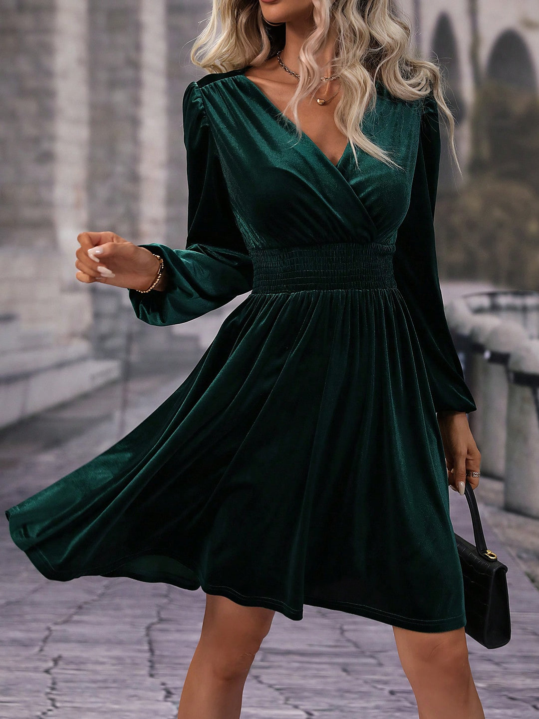 Rochie midi SHEIN, verde