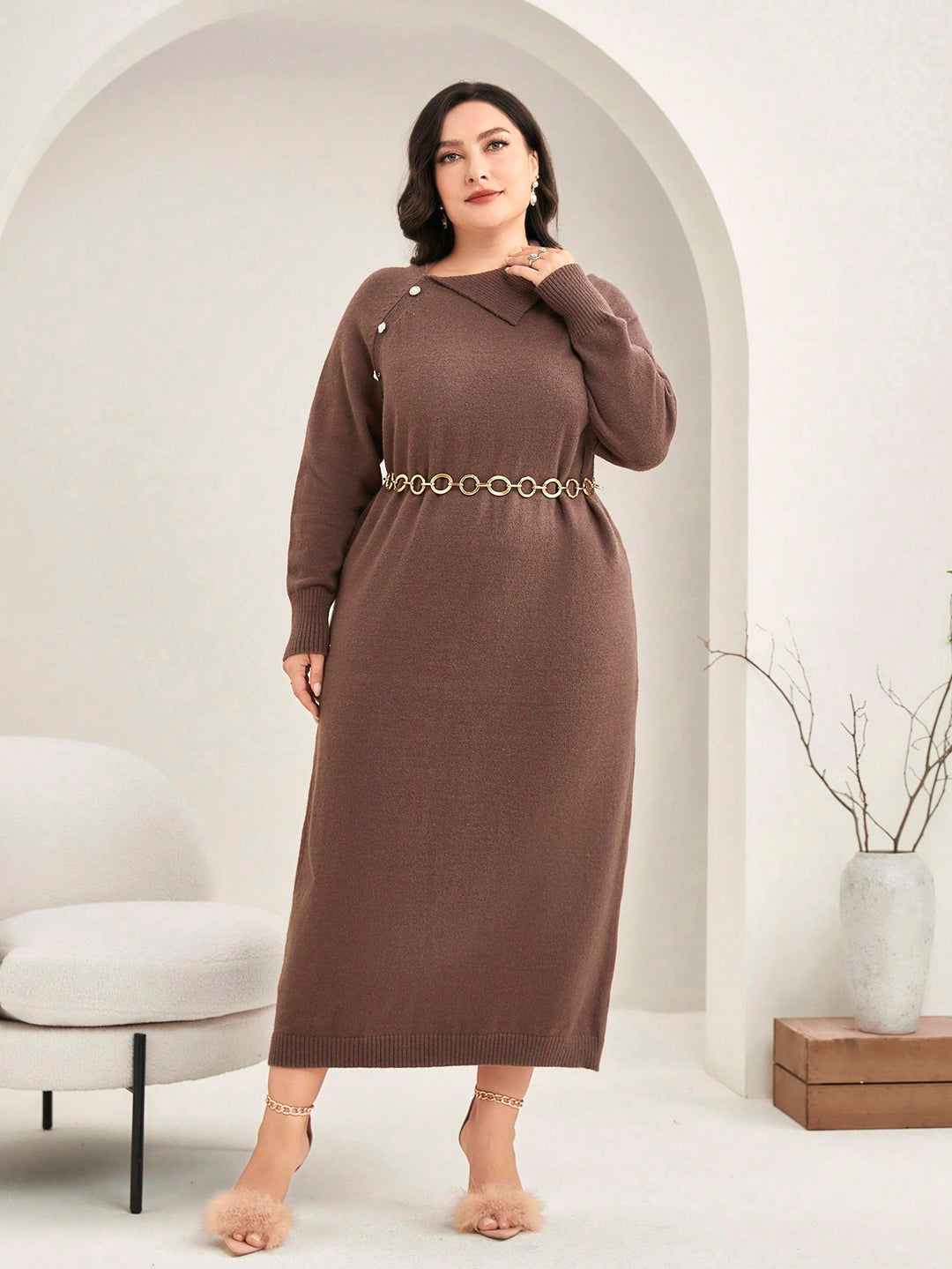 Rochie SHEIN, maro