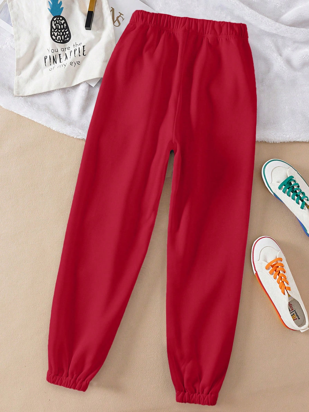 Pantaloni SHEIN, roșu