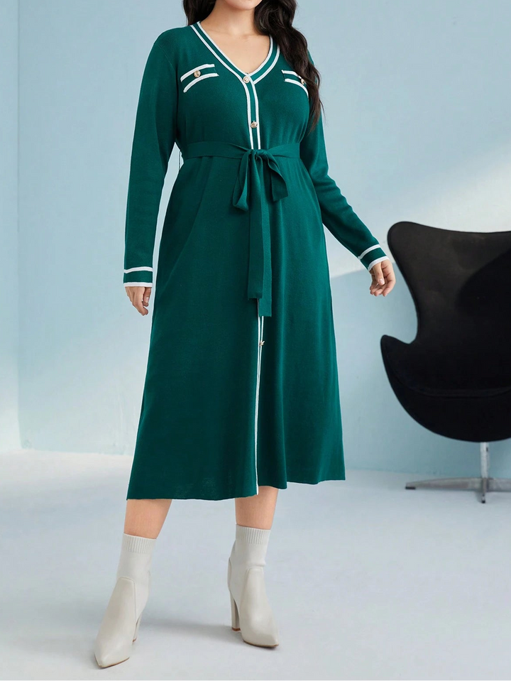 Rochie midi SHEIN, verde