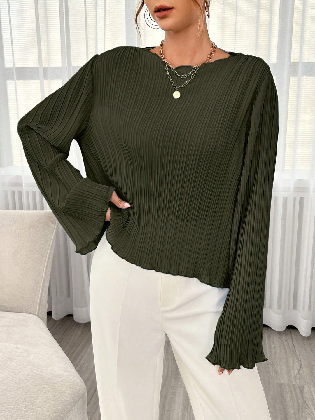 Bluza SHEIN, kaki