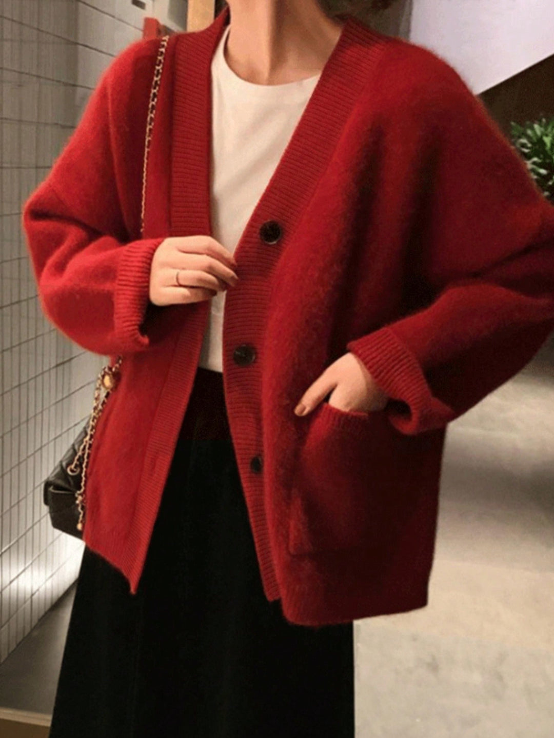 Cardigan SHEIN, roșu