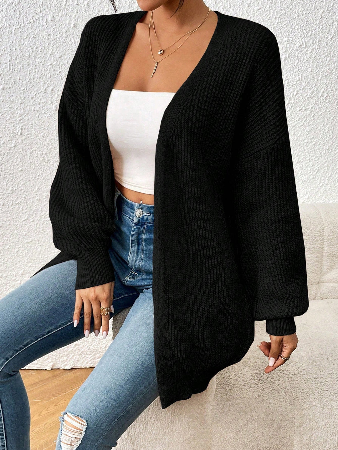 Cardigan SHEIN, negru