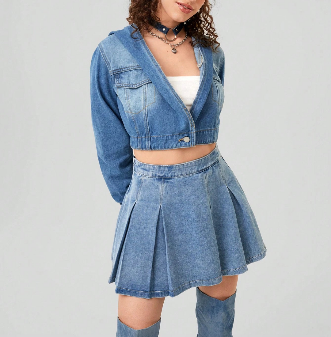 Geacă de blugi Forever 21 by Shein, albastru