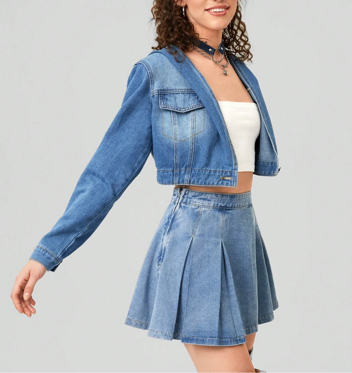 Geacă de blugi Forever 21 by Shein, albastru