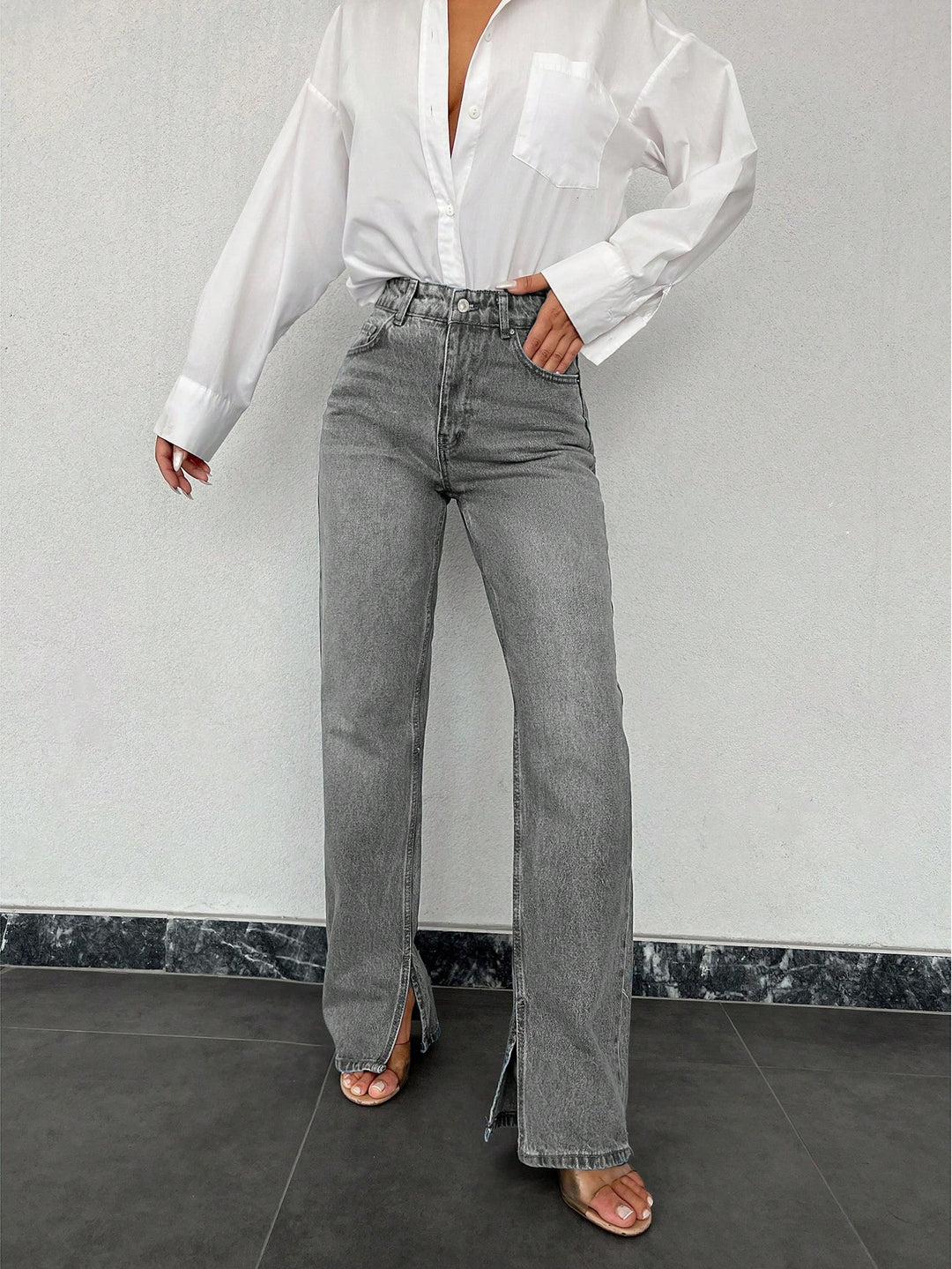Jeans SHEIN, gri