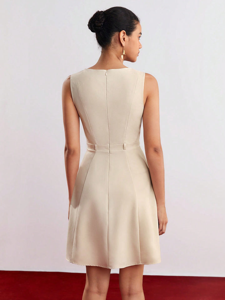 Rochie scurtă SHEIN, bej