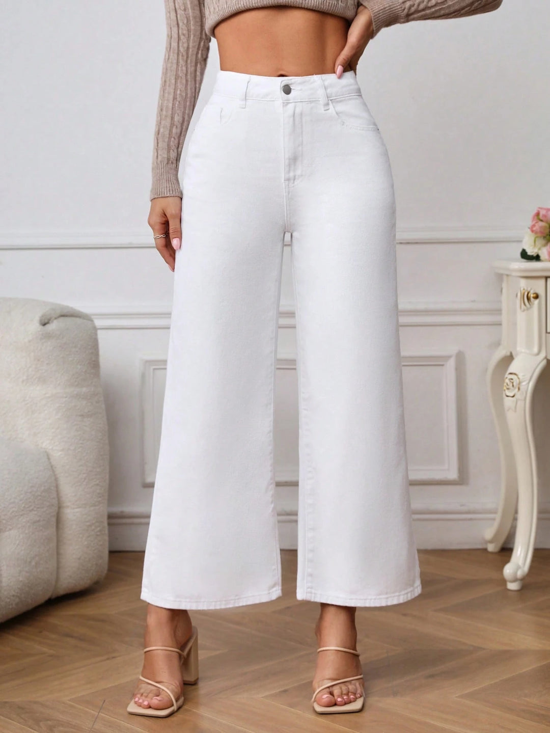 Jeans SHEIN, alb