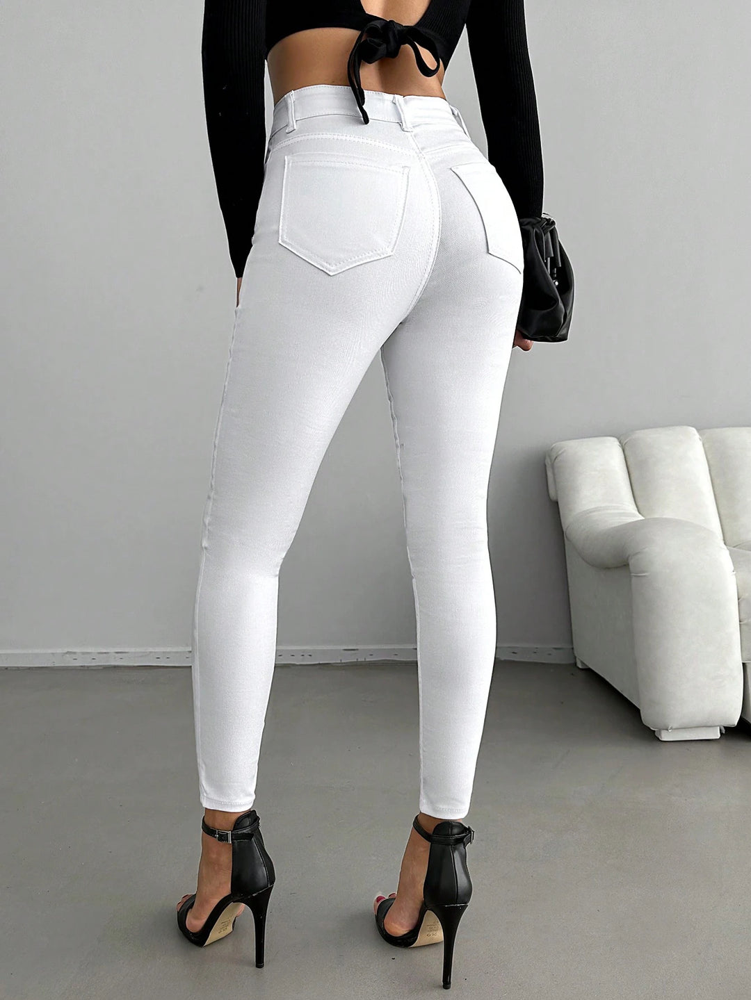Jeans SHEIN, alb