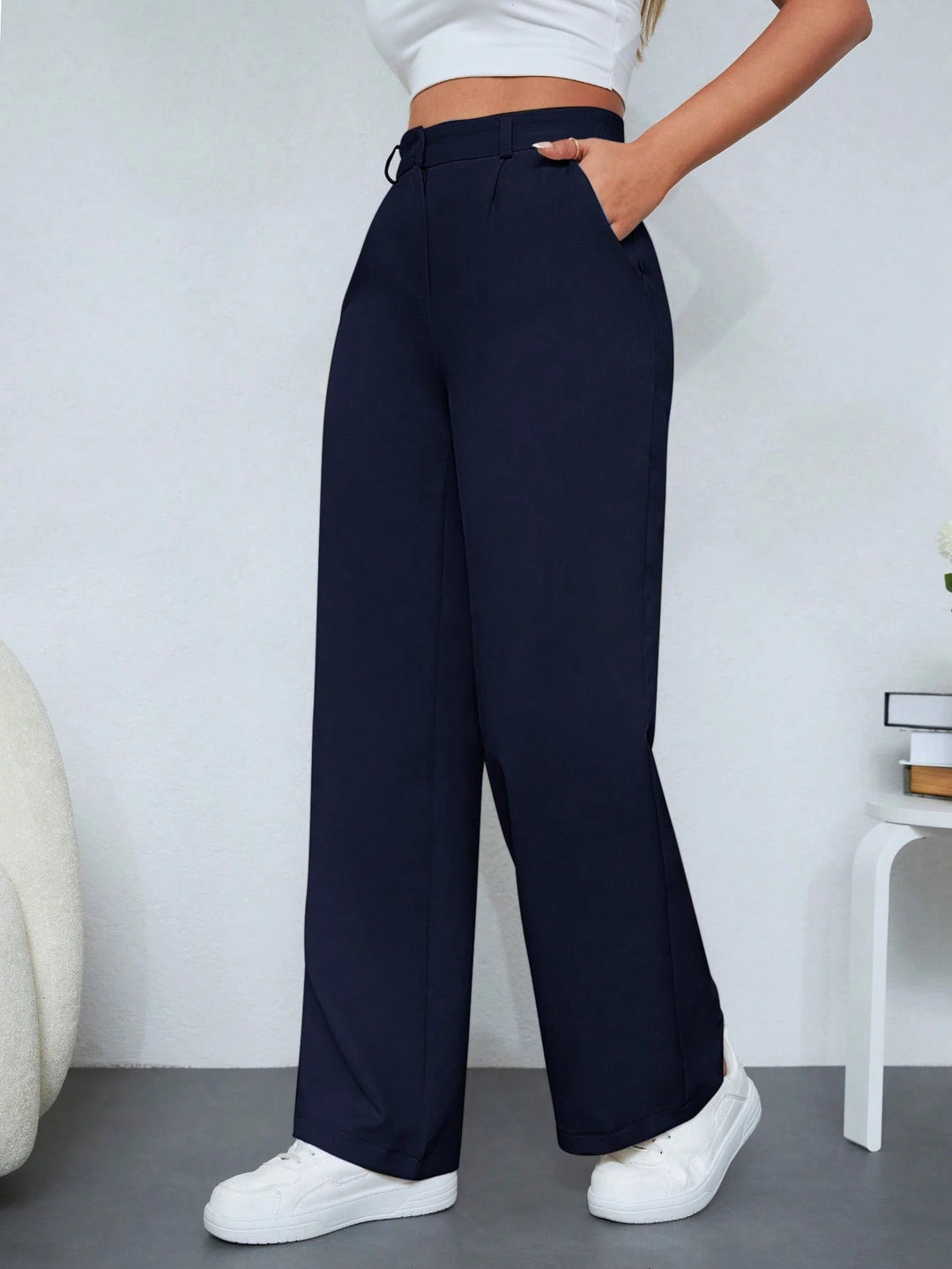 Pantaloni SHEIN, albastru