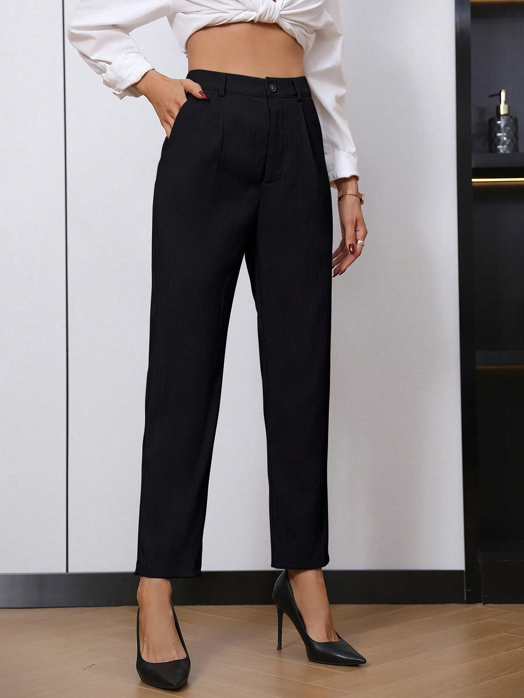 Pantalon SHEIN, negru