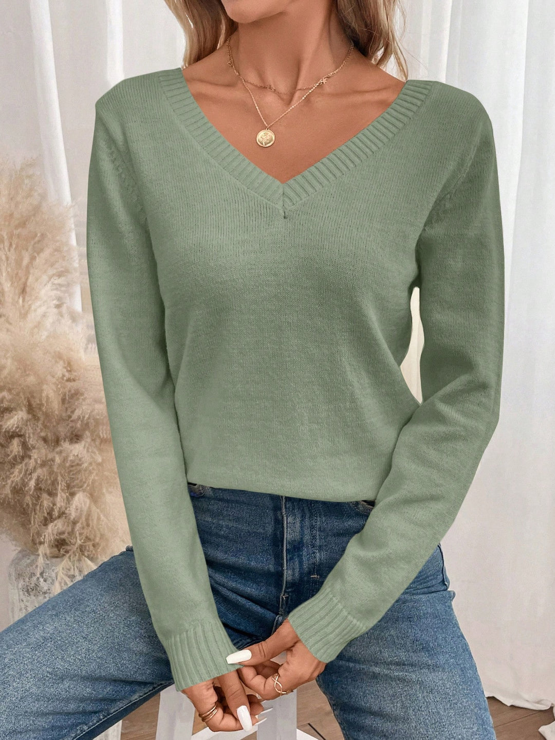 Pulover SHEIN, verde