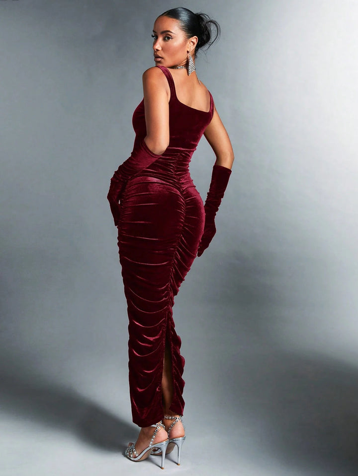 Rochie maxi SHEIN, vișiniu