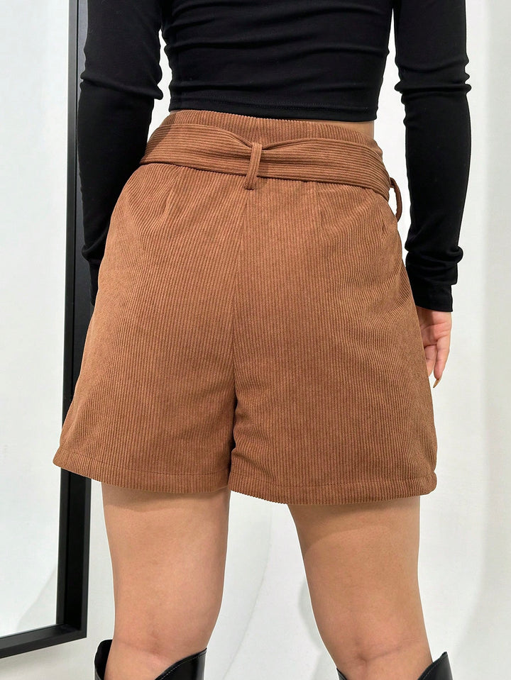 Pantaloni scurți Shein, maro