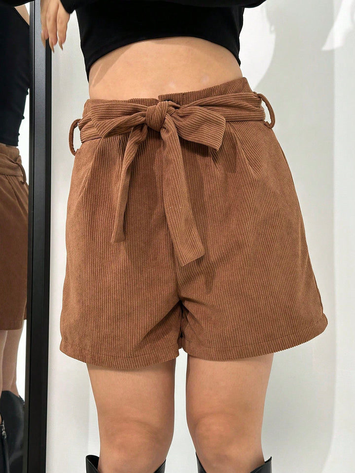 Pantaloni scurți Shein, maro