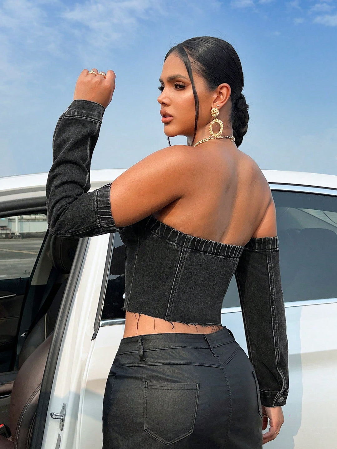 Top SHEIN, negru