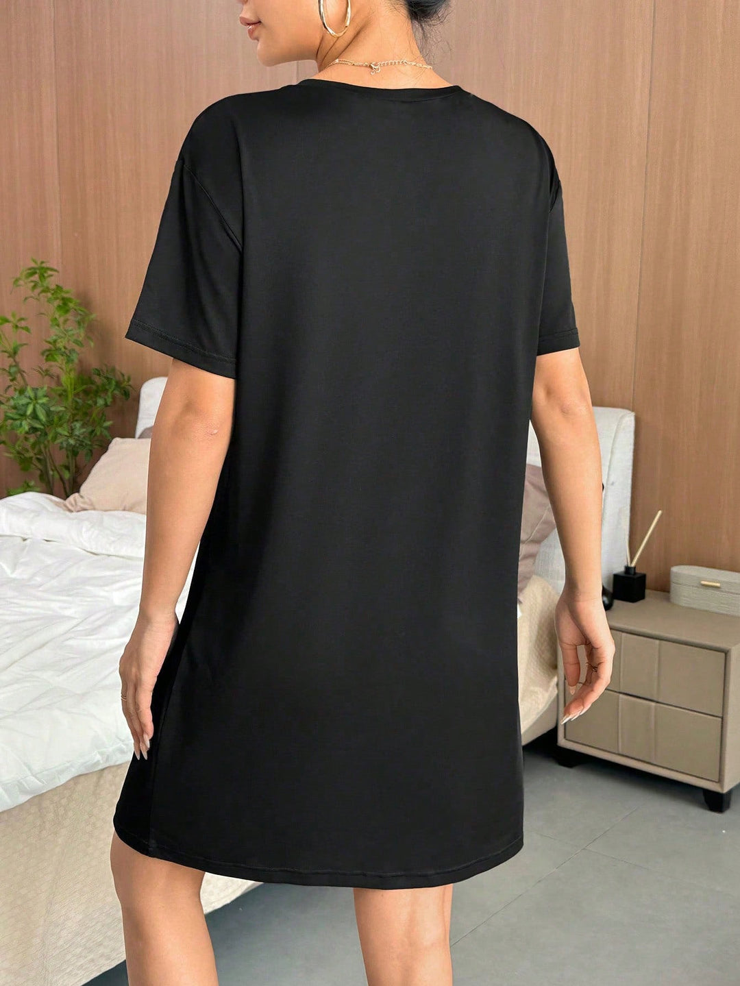 Rochie de noapte SHEIN, negru