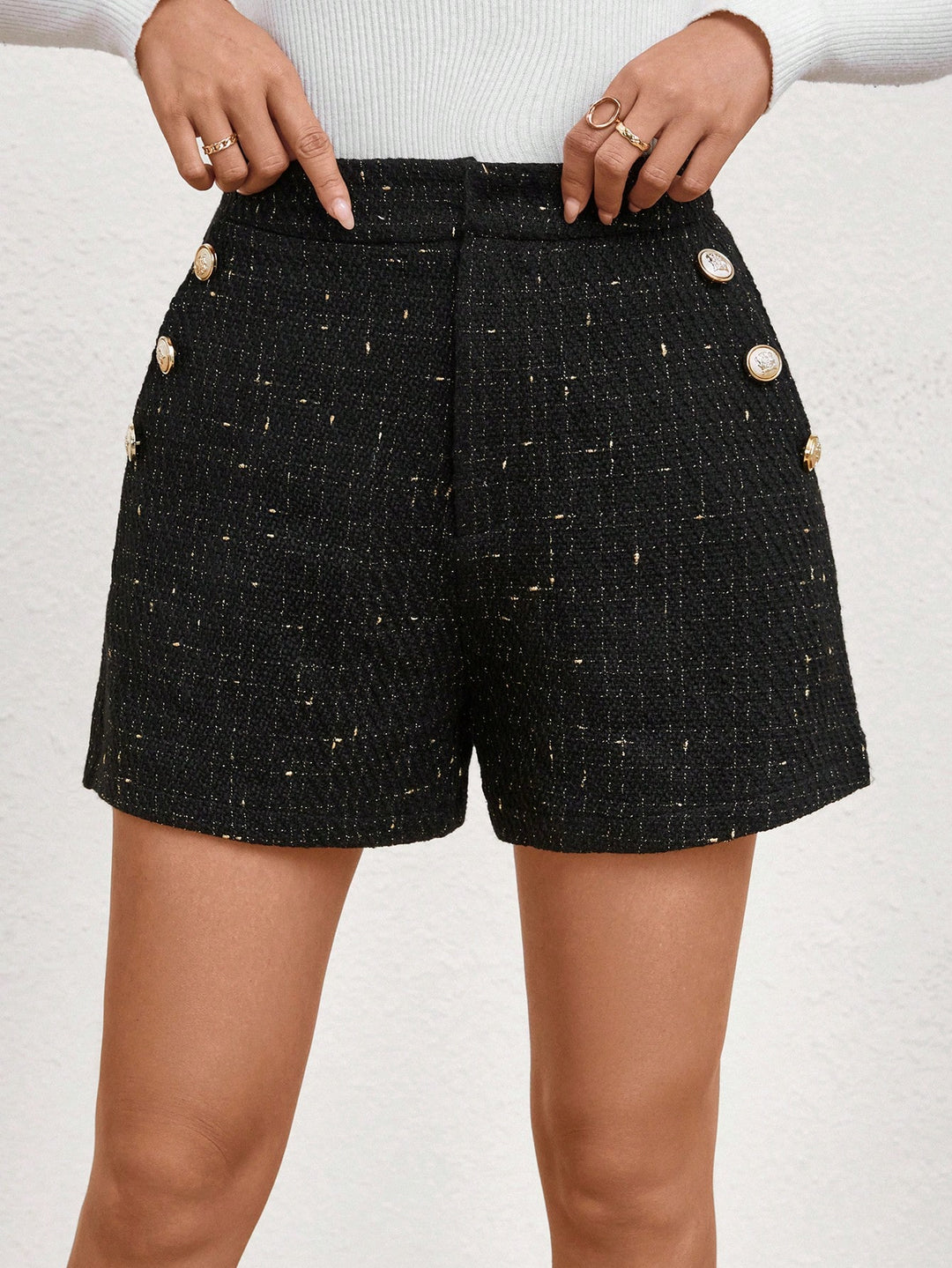 Pantaloni scurți SHEIN, negru