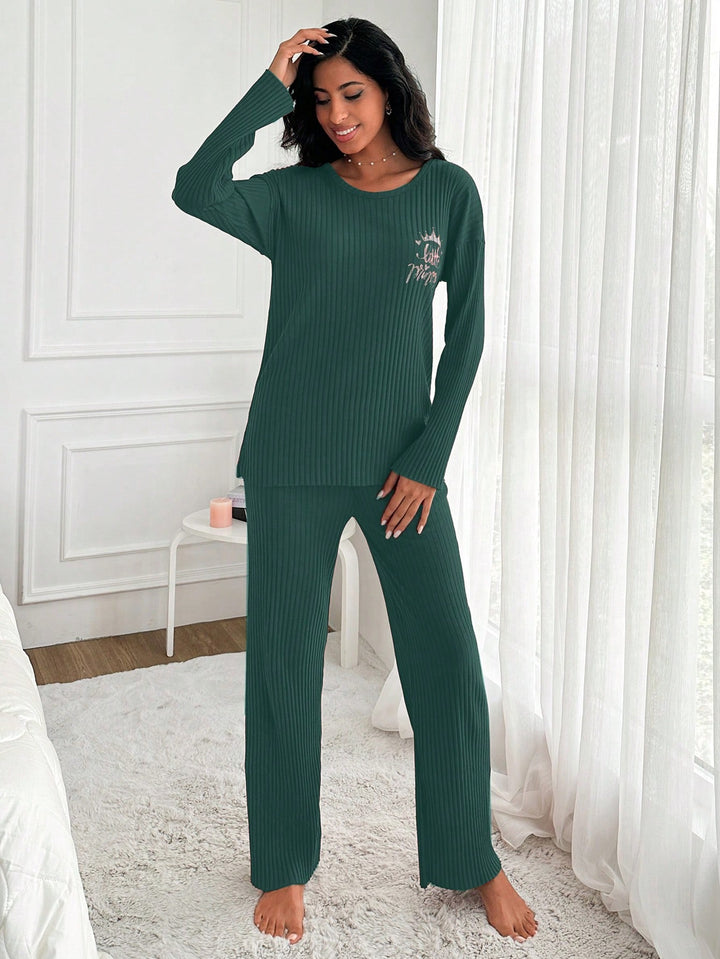 Set pijamale SHEIN, verde