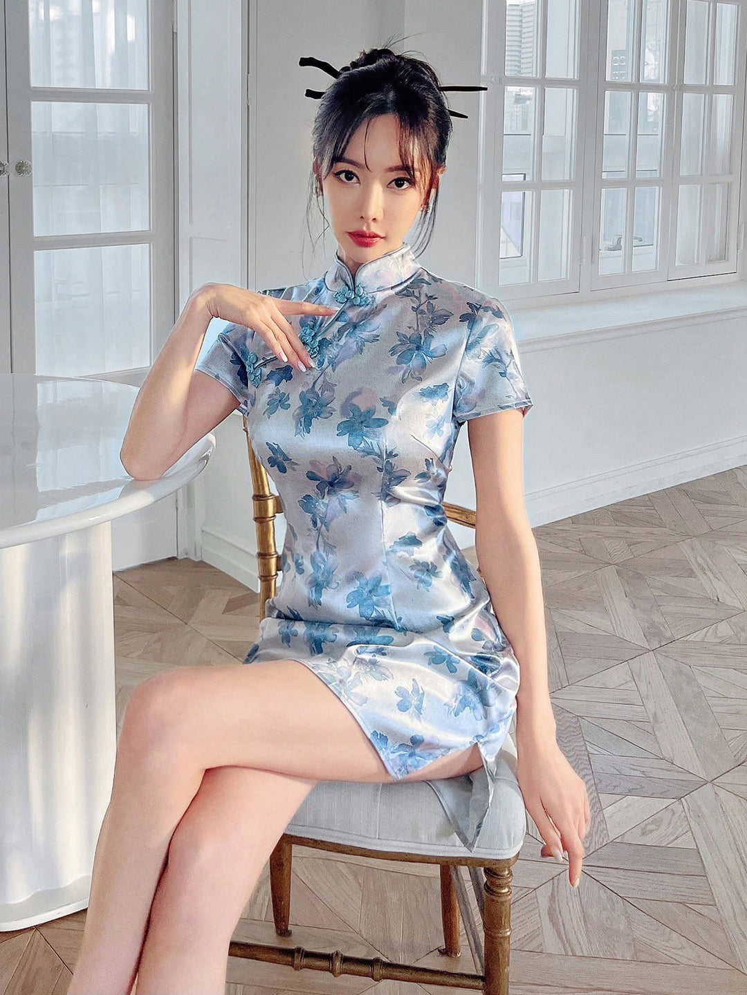 Rochie scurtă SHEIN, albastru