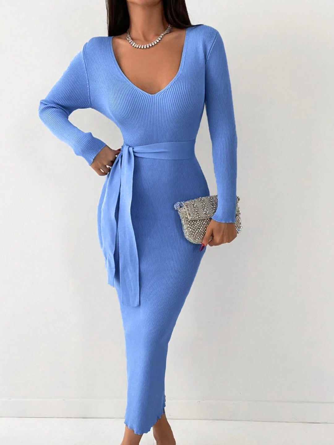Rochie midi SHEIN, albastru