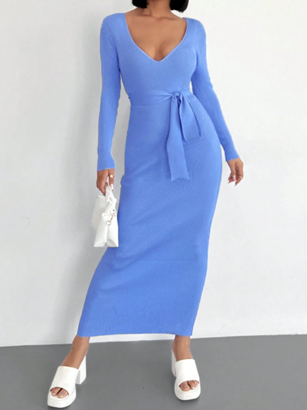 Rochie midi SHEIN, albastru